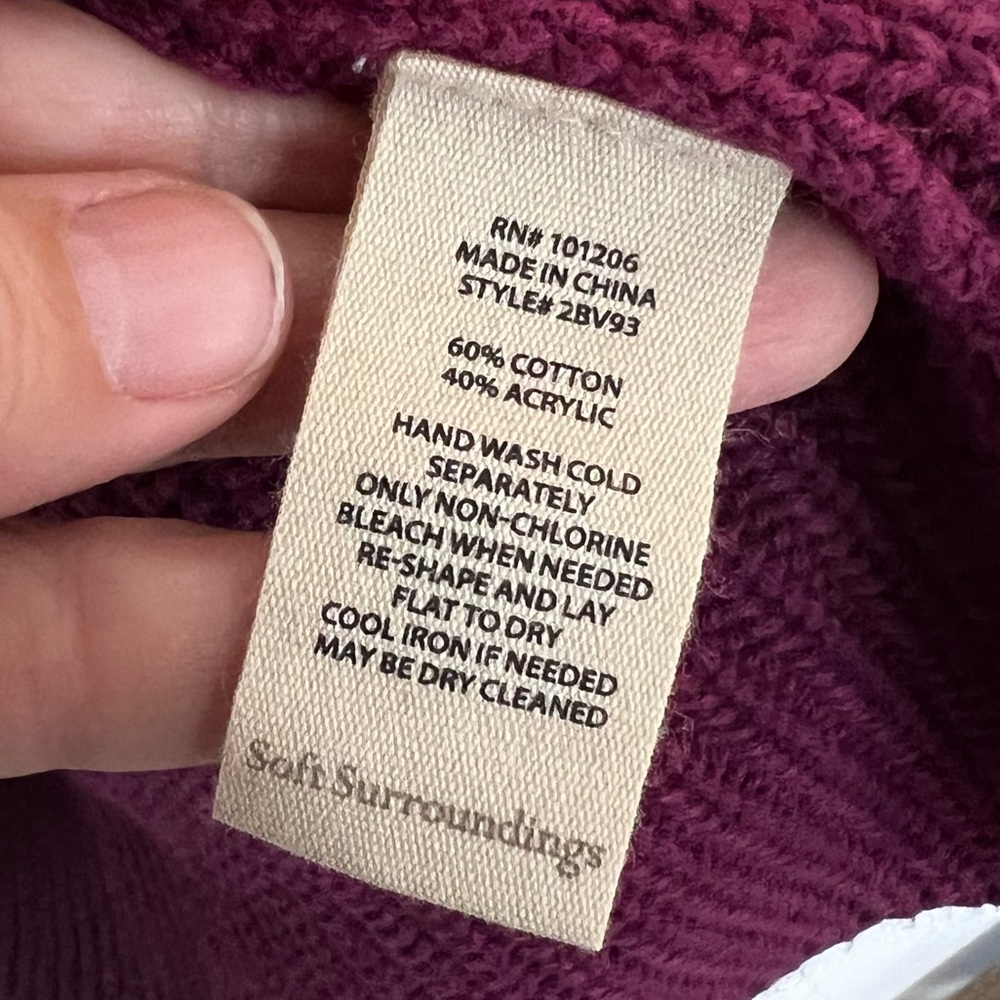 *NEW* Soft Surroundings Highland Tunic Sweater - Picture 14 of 14